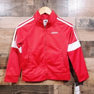 Adidas boys zipper front track jacket NWT